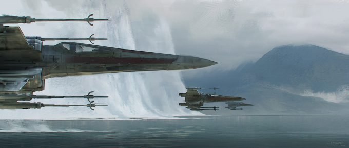 james clyne concept art star wars the force awakens 032 x wings 01