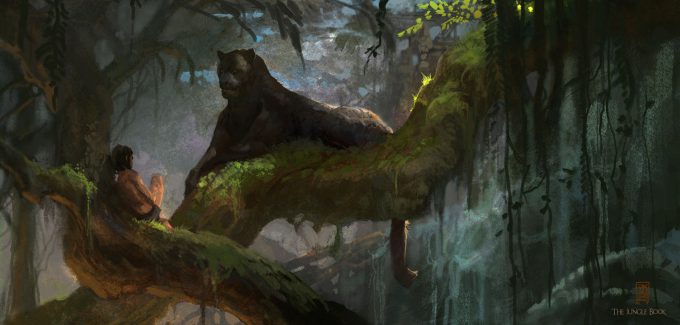 Vance Kovacs Concept Art bahgeera talks to mogwgli 018 1