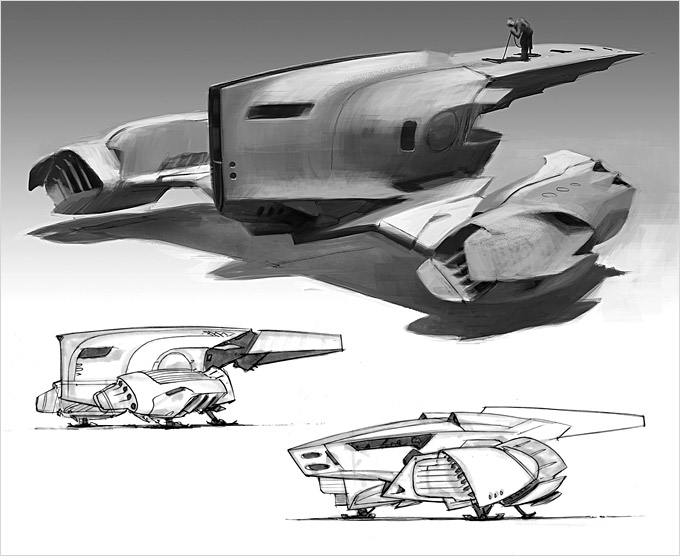BLAST Spaceship Sketches and Renderings 06a