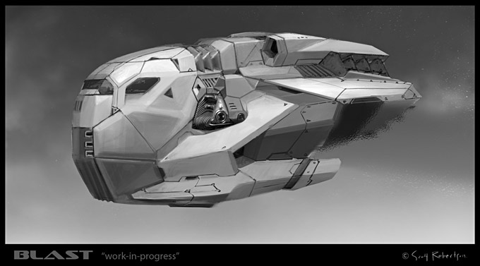 BLAST Spaceship Sketches and Renderings 08a