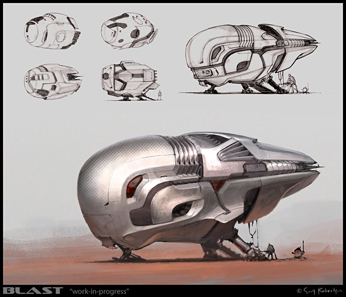 BLAST Spaceship Sketches and Renderings 14a