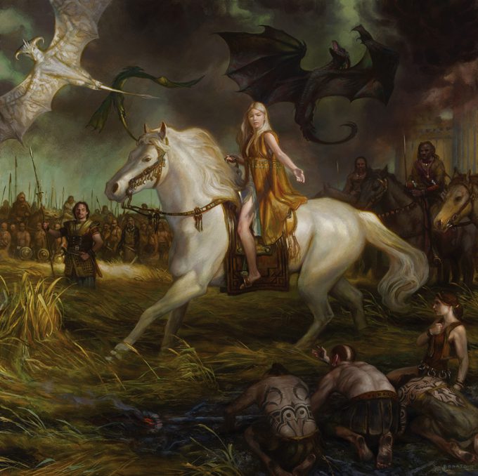 Game of Thrones Concept Art Illustration 01 Donato Giancola Mother of Dragons Daenerys Targaryen