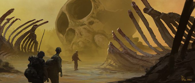 Kong Skull Island Concept Art Eddie Del Rio Boneyard 01