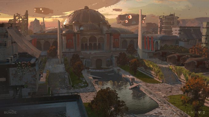 Destiny 2 concept art occupied temple sung choi