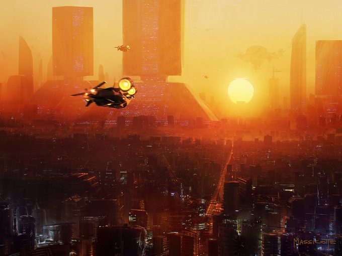 Blade Runner Inspired concept art illustrations 01 brennan massicotte sketch