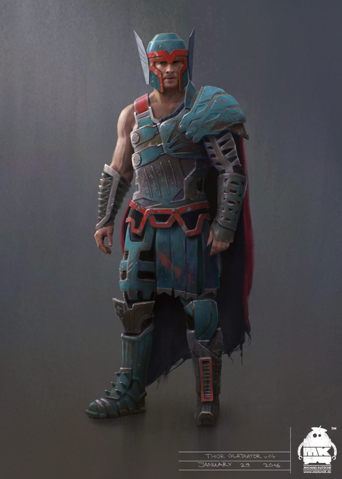 Thor Ragnarok Gladiator Thor Concept Art Michael Kutsche