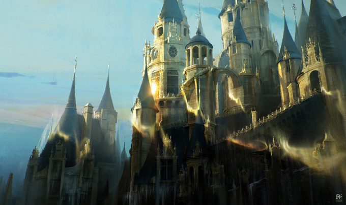 Beauty and the Beast Concept Art Disney Jama Jurabaev bandb fs castle transformation v001