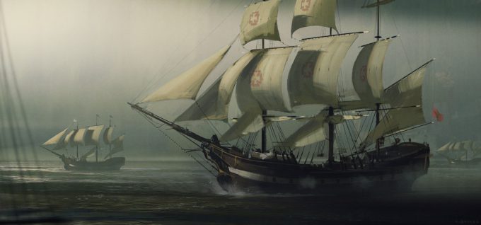 Sailing Ship Concept Art Illustration 01 Adam Baines