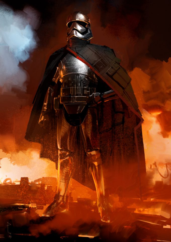 Star Wars The Force Awakens Concept Art Dermot Power Captain Phasma 01