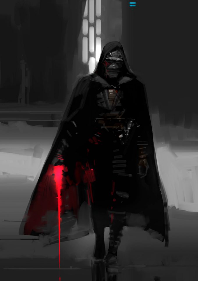 Star Wars The Force Awakens Concept Art Dermot Power Unused Kylo Ren Jedi Killer Design 09