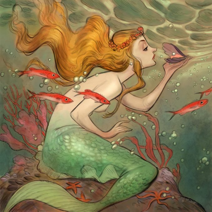Mermaid Concept Art Illustration 01 Cory Loftis