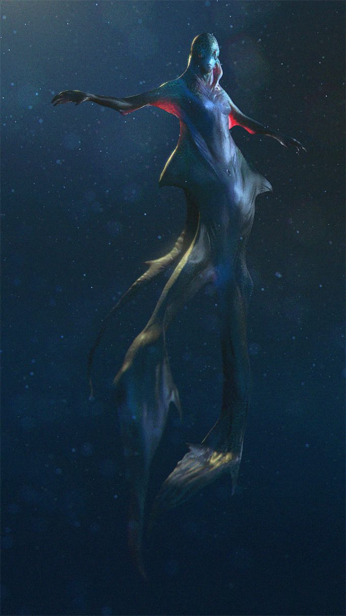 Mermaid Concept Art Illustration 01 Jakub Javora Water Alien Under