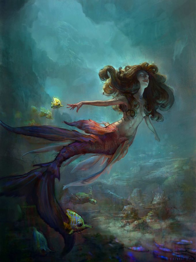 Mermaid Concept Art Illustration 01 Thomas Brissot mermaid faton virgule