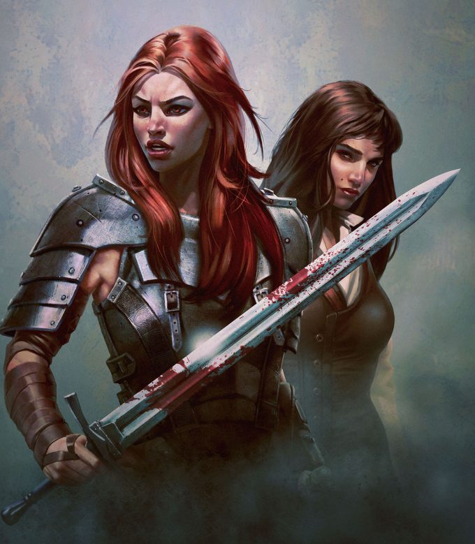 sword sisters cover art by arman akopian