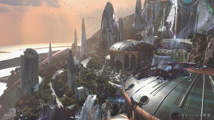 Destiny 2 Forsaken Concept Art Sung Choi Dreaming City High View