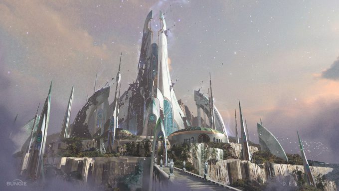 Destiny 2 Forsaken Concept Art Sung Choi Dreaming City Low View