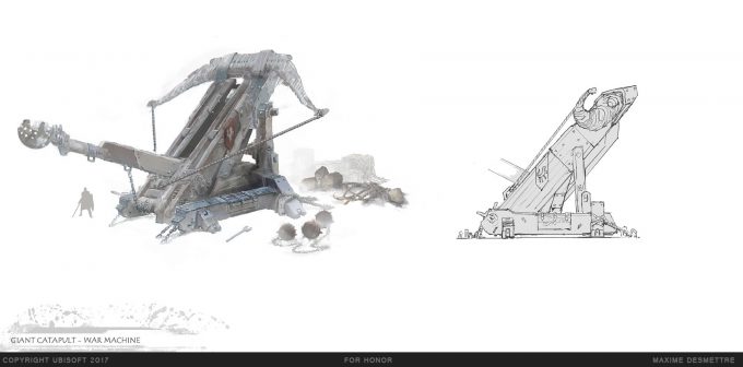 For Honor Game Concept Art Maxime Desmettre 04 giant catapult design