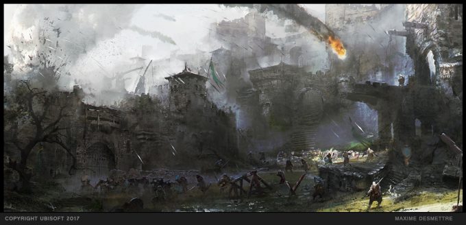 For Honor Game Concept Art Maxime Desmettre 05 courtyardsbattle