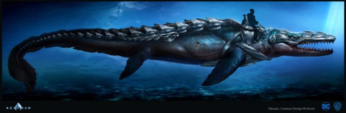 Aquaman Movie Concept Art 06 Tylosaur Creature Design