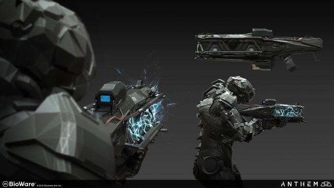Anthem BioWare Game Concept Art Design Alex Figini weapons dominion lightning gun 01