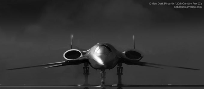 X Men Dark Phoenix Concept Art S Larroude X Jet BW Sketch