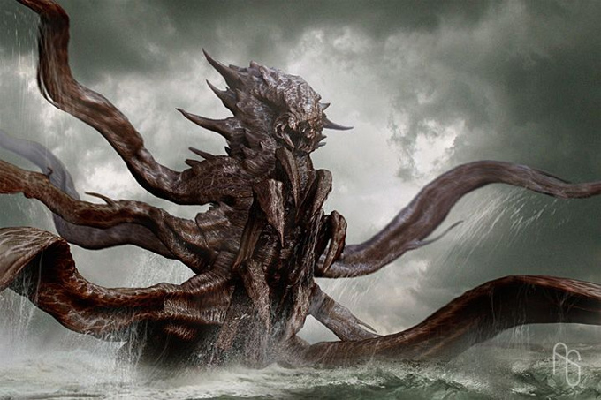 Kraken (Clash of the Titans)  Concept art, Concept art characters, Movie  character sketch