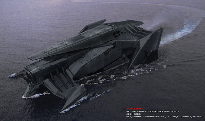 Battleship Concept Art by Josh Nizzi