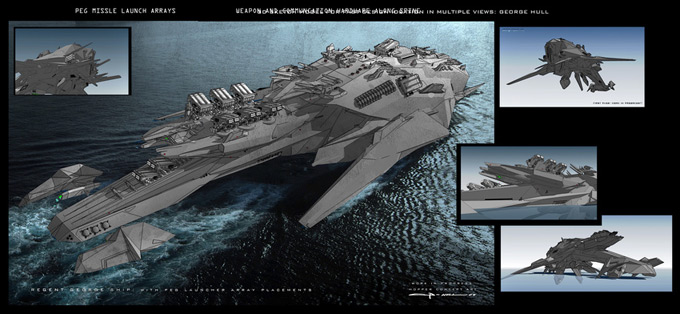 Battleship Concept Art by George Hull
