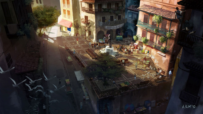 Uncharted 3 Concept Art by Andrew Kim