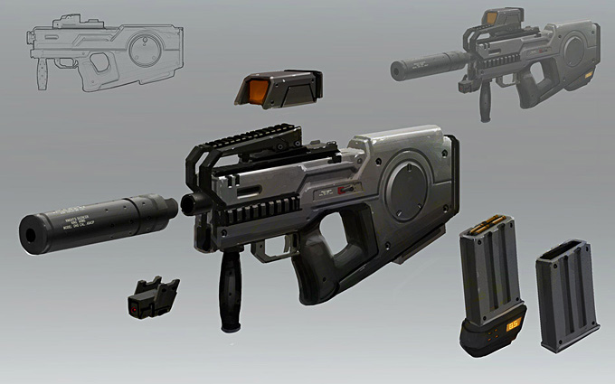Weapon Concept Art by Adam_Baines