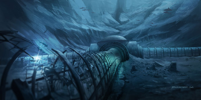 François Baranger Concept Art THE DEEP Background star structure