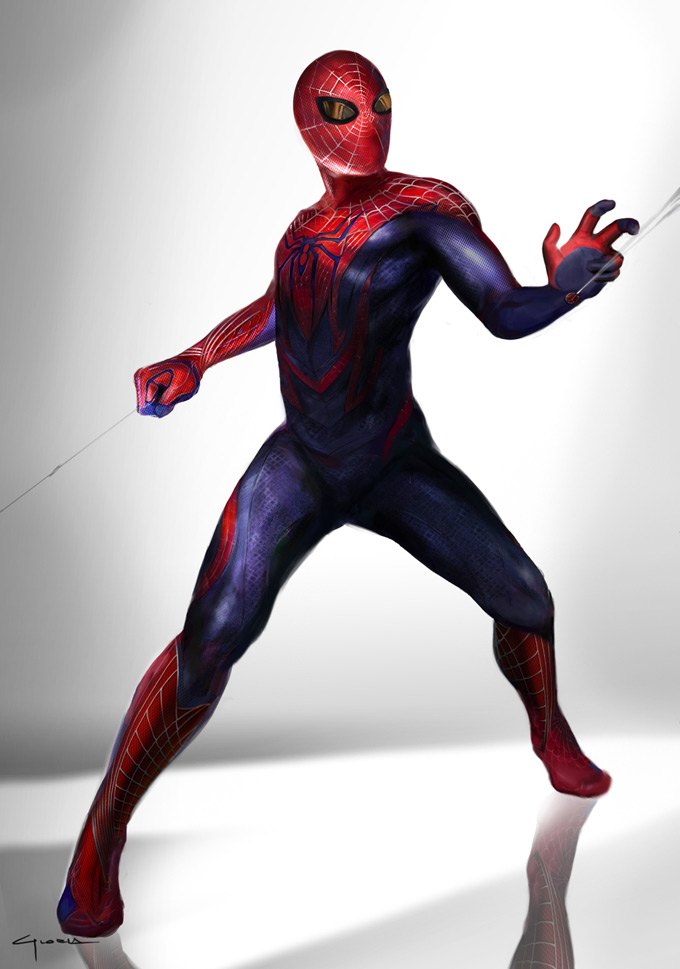 spiderman costume concept art