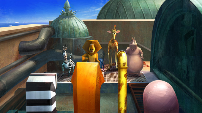 Madagascar 3: Europe's Most Wanted Concept Art by Chin Ko