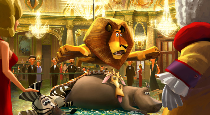 Madagascar 3: Europe's Most Wanted Concept Art by Chin Ko