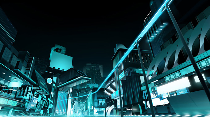 Tron: Uprising Concept and Background Painting by Darren Bacon