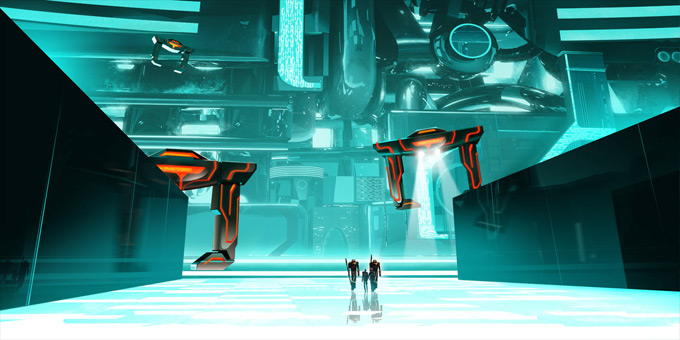 Tron: Uprising Concept and Background Painting by Darren Bacon