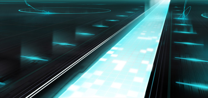 Tron: Uprising Concept and Background Painting by Darren Bacon