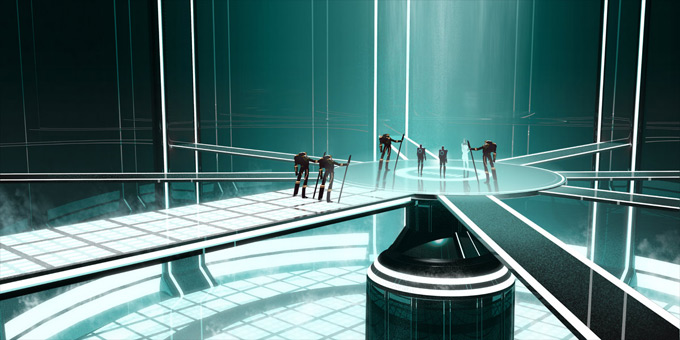 Tron: Uprising Concept and Background Painting by Darren Bacon