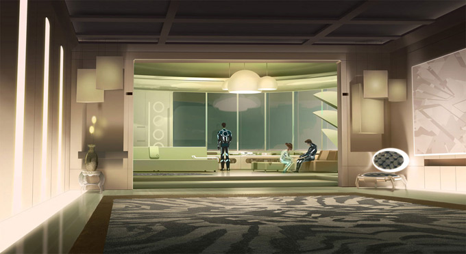 Tron: Uprising Concept and Background Painting by Darren Bacon