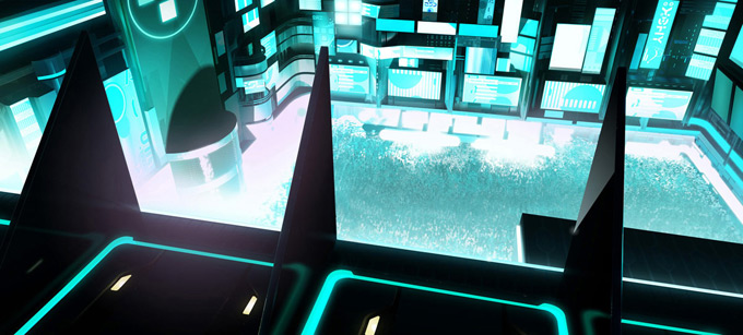 Tron: Uprising Concept and Background Painting by Darren Bacon