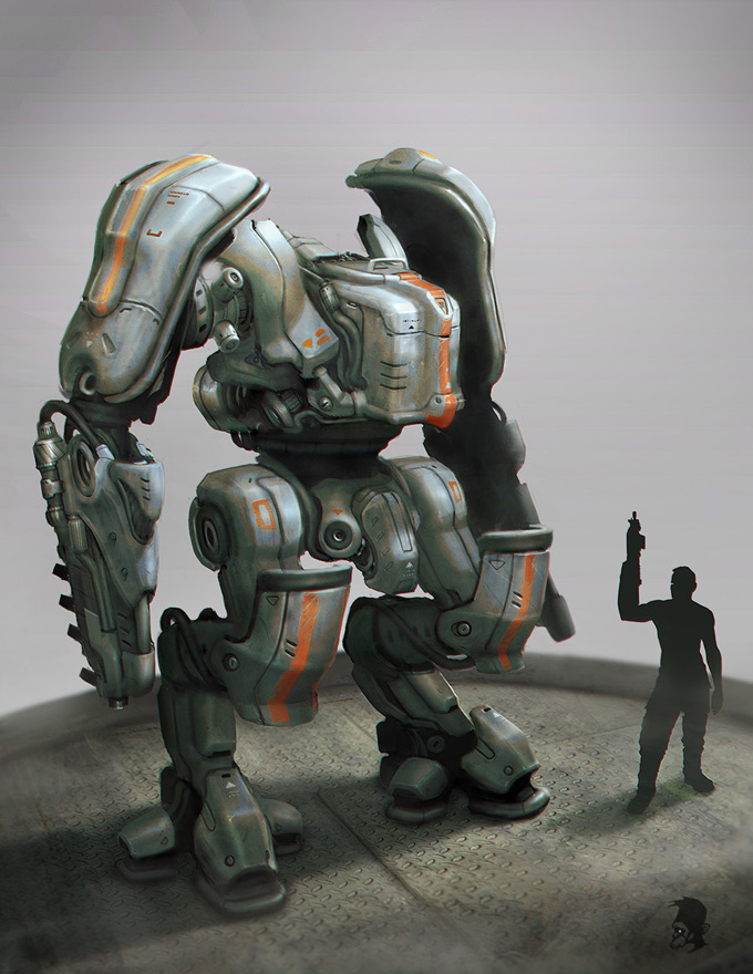 Robot Concept Art by Miro Petrov