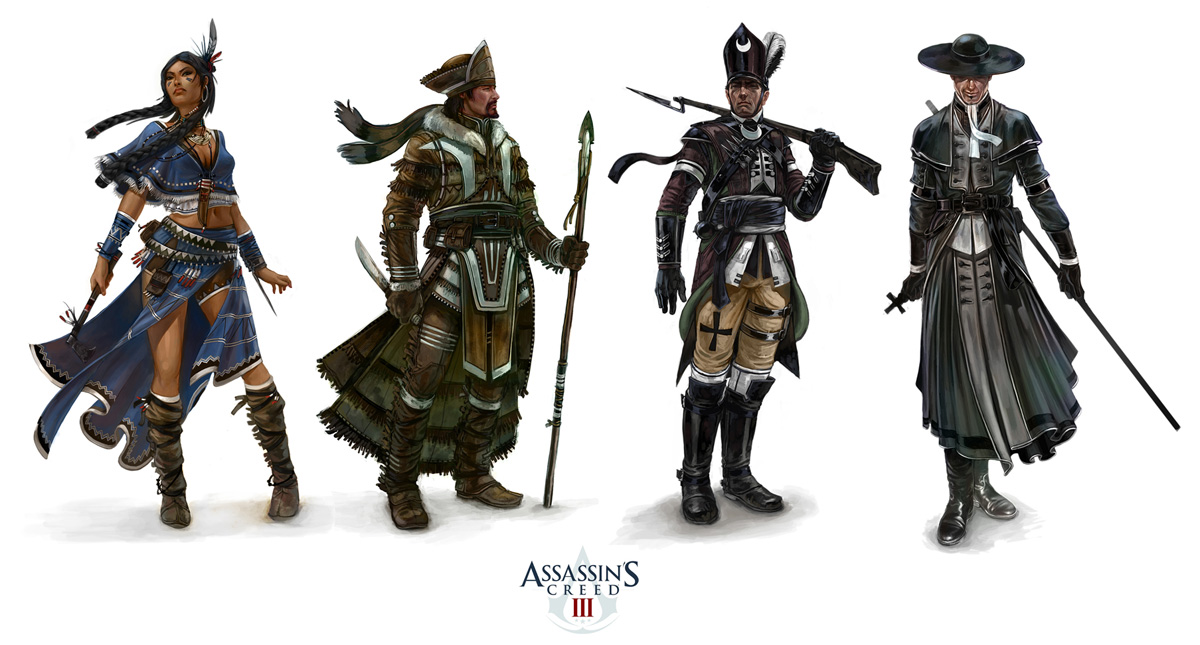 Assassin's Creed III Concept Art & Characters