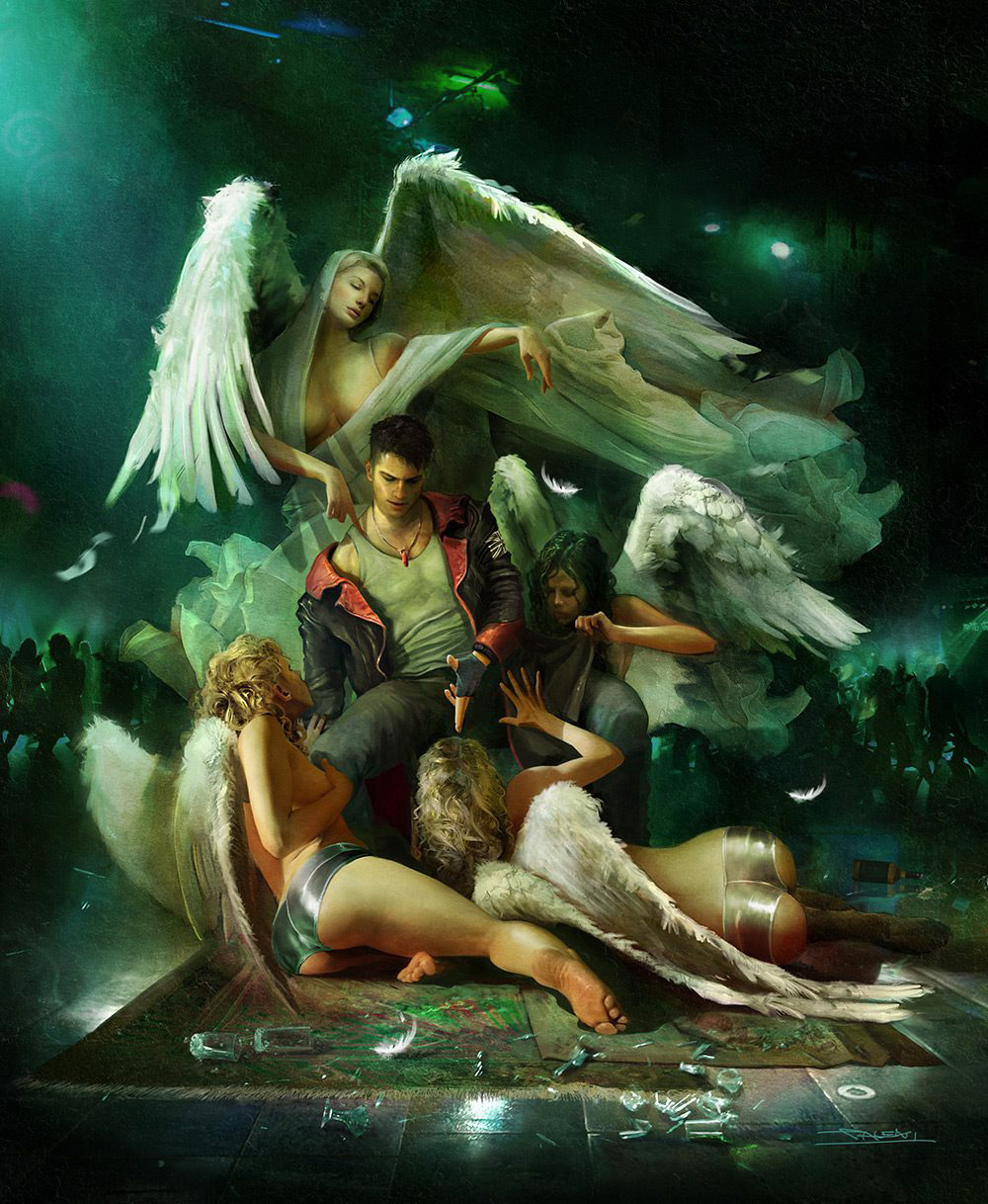 Download wallpaper art, devil may cry, dante, Dmc, fan, section