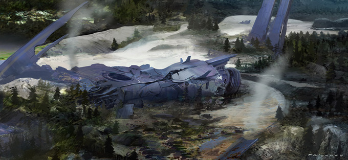 Halo 4 Concept Art by Thomas E. Pringle