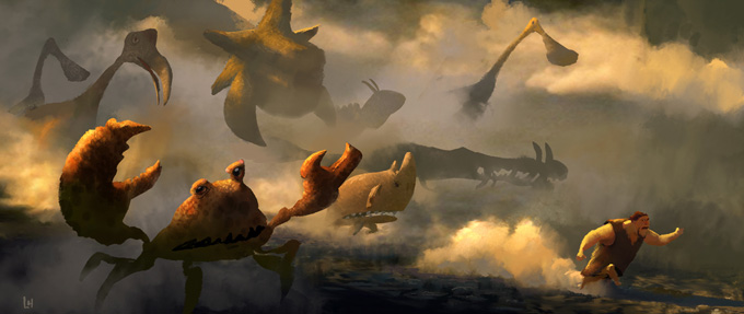 The Croods Visual Development Designs by Leighton Hickman