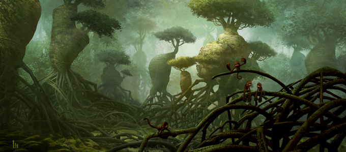 The Croods Visual Development Designs by Leighton Hickman