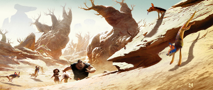 The Croods Visual Development Designs by Leighton Hickman