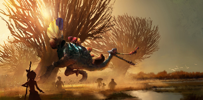 The Croods Visual Development Designs by Leighton Hickman