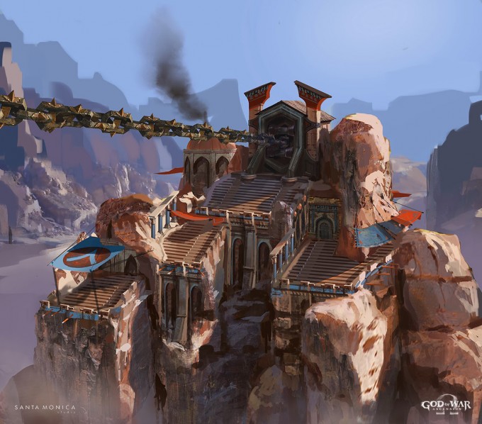 God_of_War_Ascension_Concept_Art_Canyon-Chain-Tower_LukeBerliner