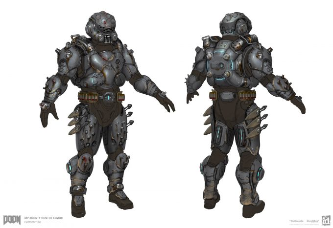 DOOM-2016-Game-Concept-Art-Emerson-Tung-mp-armor-bounty-hunter-finalize-book-1-1